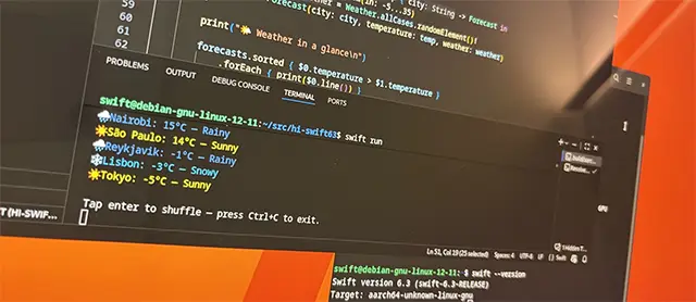 Exemple de code Swift pour Android